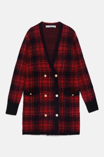 Cardigan a quadri