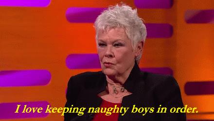 Judi Dench al Graham Norton Show L'attrice Judi Dench in un'intervista