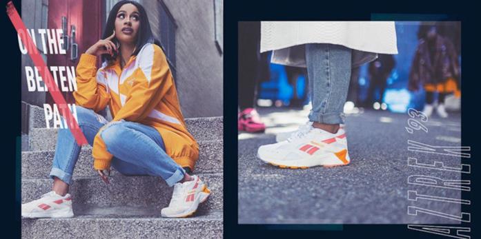 Campagna Reebok Cardi B 2019 Cardi B indossa le Reebok Aztrek '93