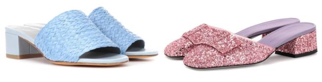 Sabot in rafia e glitter di moda per l'estate 2018 Mules di tendenza in rafia e paillettes moda estate 2018