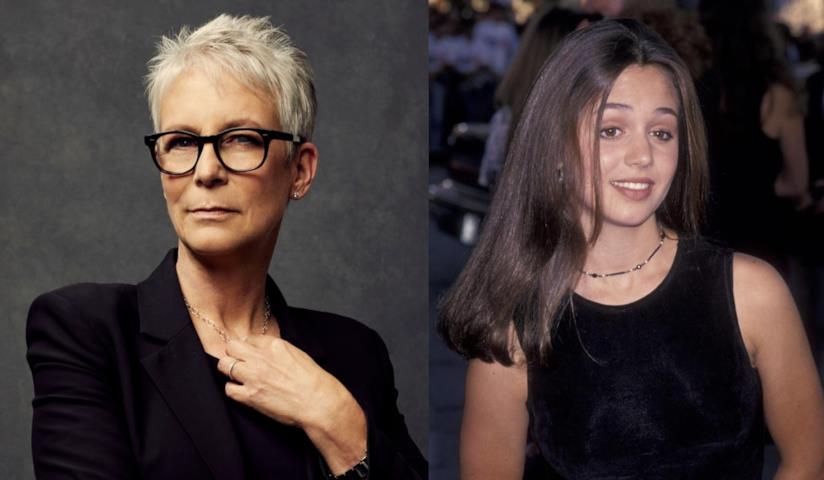 Jamie Lee Curtis e Eliza Dushku Un ritratto di Jamie Lee Curtis e una foto di Eliza Dushku ai tempi di True Lies