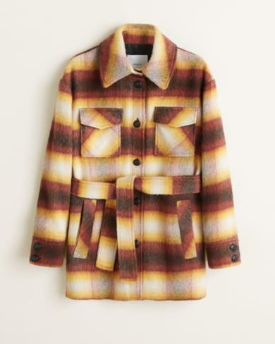 Cappotto in lana a quadri tartan