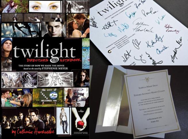 Libri e oggetti ispirati a Twilight Libri e repliche di oggetti di scena di Twilight