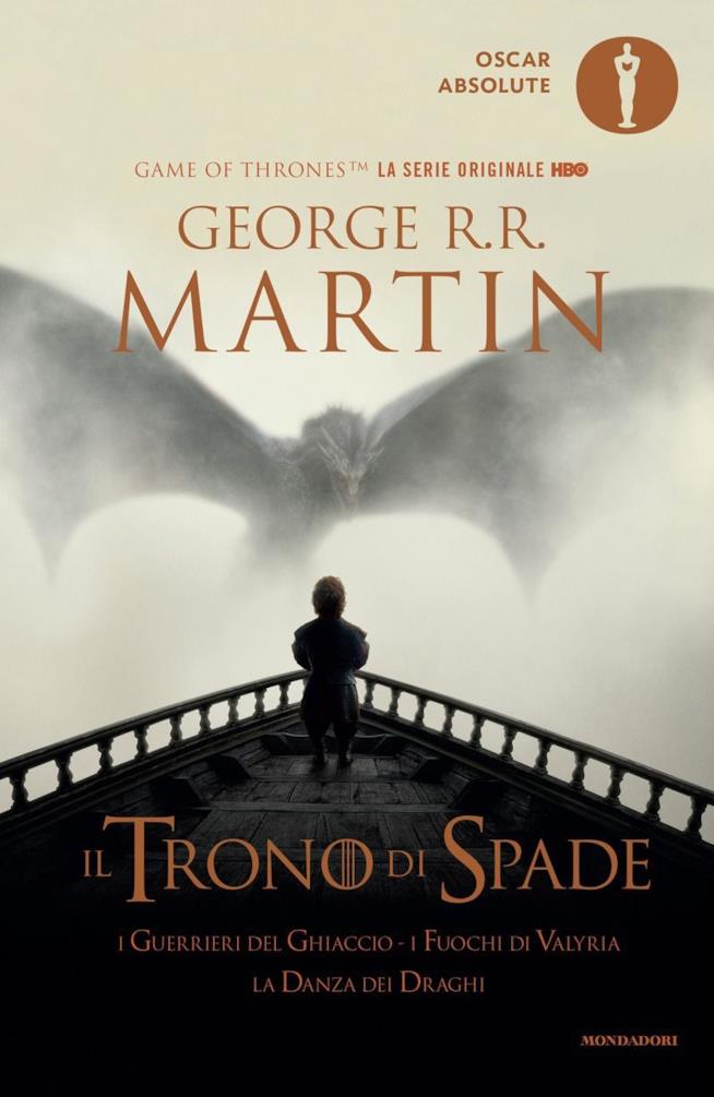 Quinto volume delle Cronache del Ghiaccio e del Fuoco Copertina del quinto volume del Trono di Spade