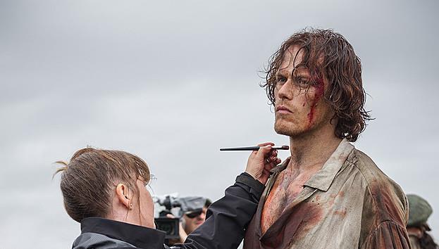 Sam Heughan sul set di Outlander 3 Sam Heughan nei panni di Jamie Fraser