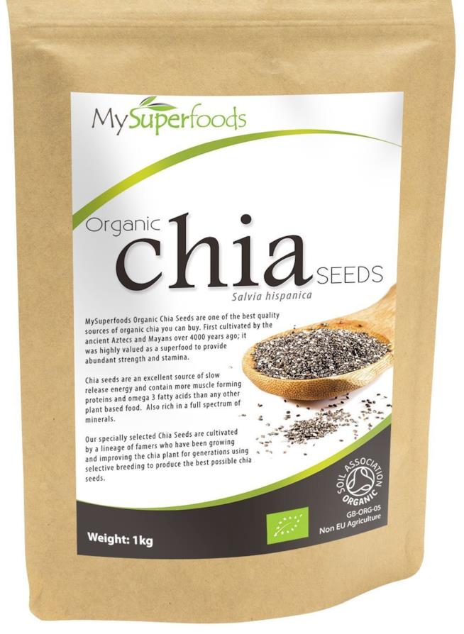 Semi di chia neri Semi di chia biologici