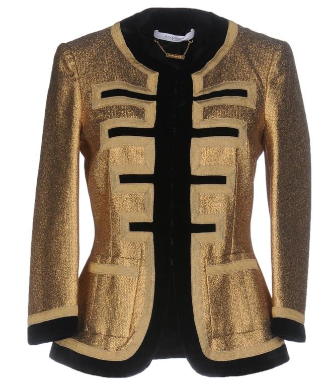 Givenchy giacca oro Oro e velluto per la giacca di Givenchy