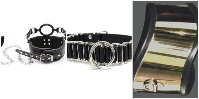 Choker o collari per giochi BDSM Collari con guinzaglio, rigidi e in pelle