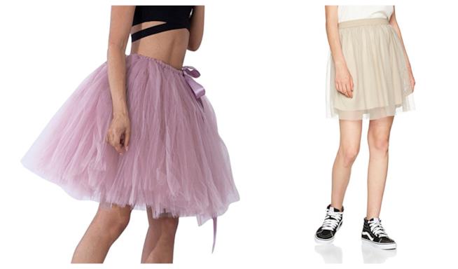 Gonne corte in tulle rosa e beige di tendenza per l'estate 2018 In tulle e corte, le gonne di moda primavera estate 2018