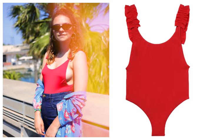 Costume intero a body della linea Tezenis Loves Festivals Intero a body rosso di tendenza per l'estate 2018