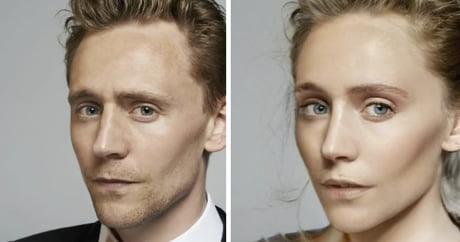 Tom Hiddleston in versione femminile Tom Hiddleston immaginato come donna
