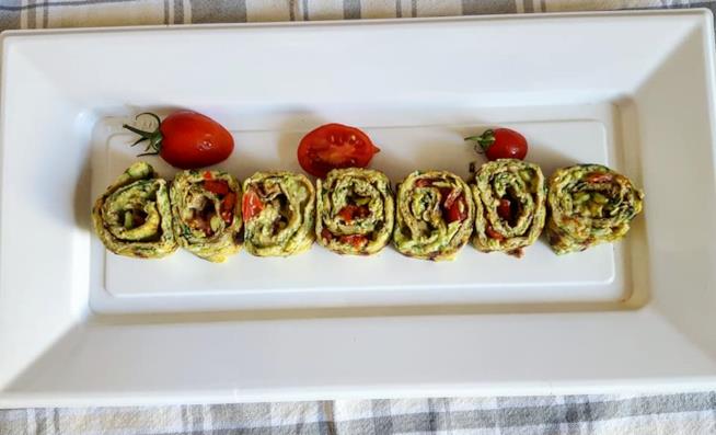 Rotolo di zucchine Bocconcini di frittata arrotolata
