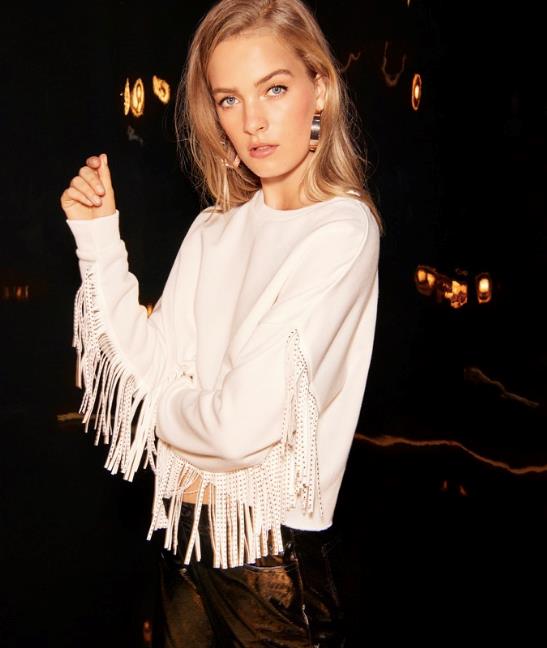 Primark Il maglione bianco con frange
