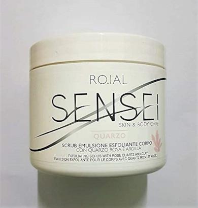 Scrub corpo esfoliante con quarzo rosa e argilla