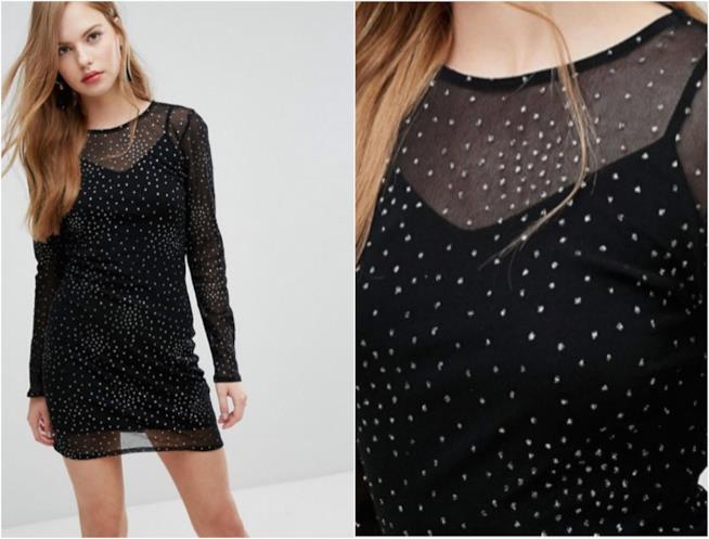 Abito brillantini Minidress con brillantini
