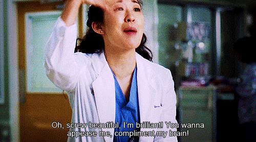 Cristina Yang in Grey's Anatomy Cristina Yang in una scena di Grey's Anatomy