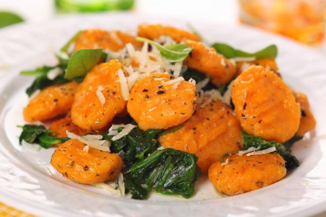 Gnocchi di zucca Pasta fresca con verdura