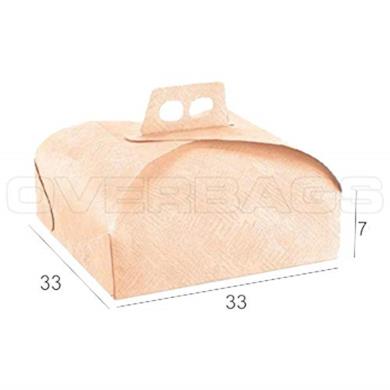 OverBags - SCATOLA REGALO PORTA TORTA TELA ROSA 33X33X7