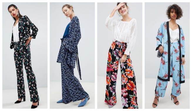 Pantaloni a fiori di moda per l'autunno inverno 2018-19 A fiori, i pantaloni di tendenza autunno inverno 2018-19