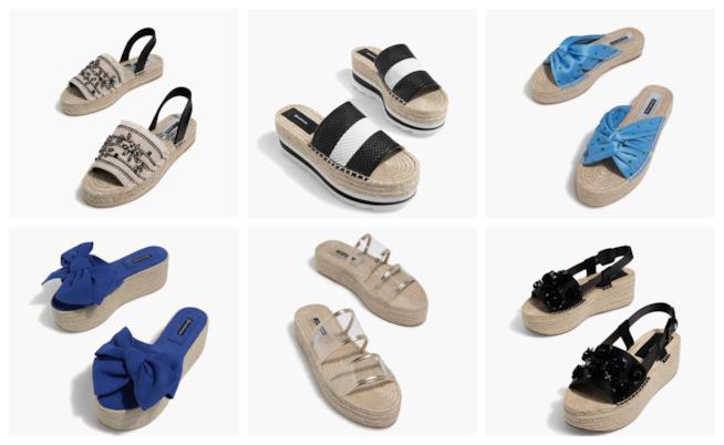 Ciabattine ed espadrillas per il mare di tendenza per l'estate 2018 In iuta, le ciabattine ed espadrillas per il mare