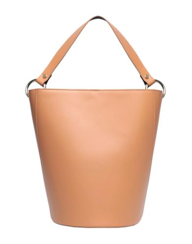 Secchiello beige in pelle