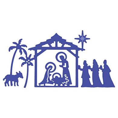 Presepe di Natale in metallo