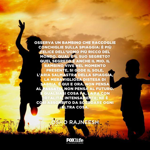 Frase Osho Bambini in ombra giocano in campagna