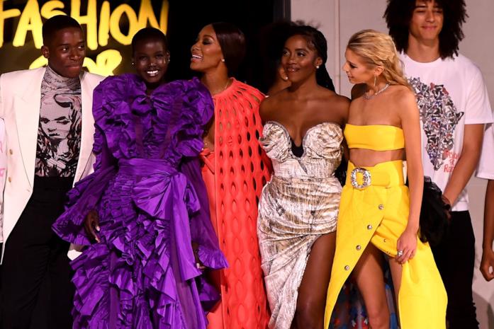 Naomi Campbell domina Londra con l'evento Fashion for Relief Un momento della sfilata Fashion for Relief