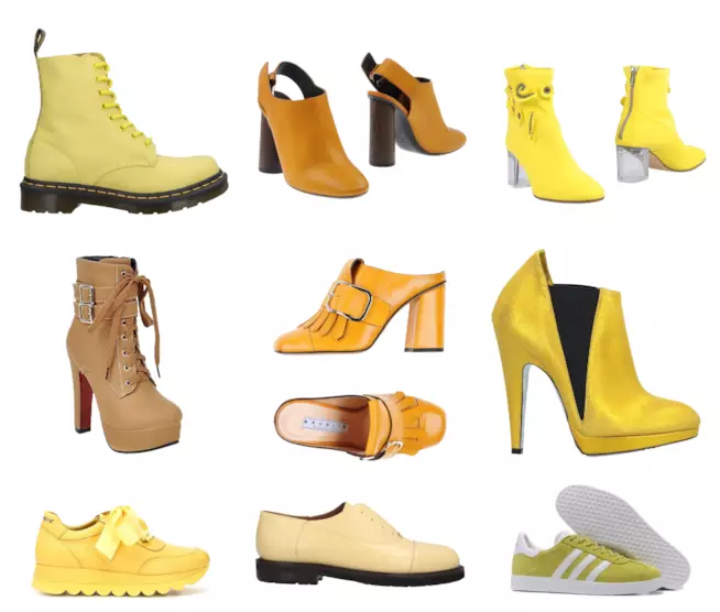 Scarpe gialle di moda per l'autunno 2018 Sneakers, stivaletti, mules di tendenza per l'autunno 2018