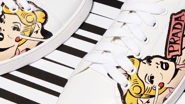 Le sneakers-fumetto firmate Prada Il fumetto nella collezione 2018 Prada