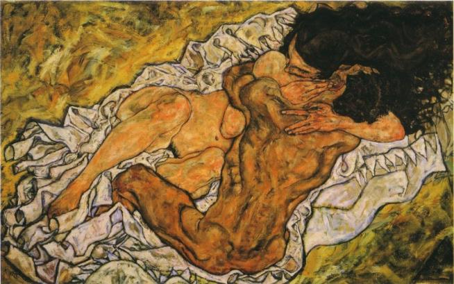 Dipinti che ritraggono l’abbraccio L'abbraccio di Schiele