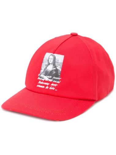 Cappello da baseball con stampa Mona Lisa
