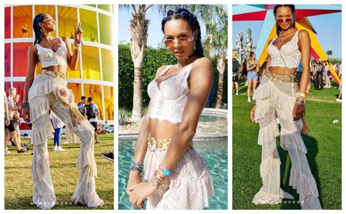 La supermodella Lais Ribeiro indossa un top di pizzo sangallo Di pizzo sangallo, il top indossato dalla super top model Lais Ribeiro