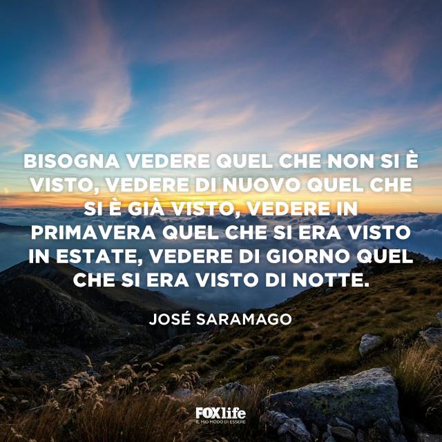 Frase Saramago Paesaggio di montagna all'alba