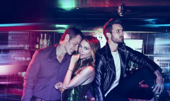 Younger: un'immagine promozionale della serie Younger: Charles, Liza e Josh in un'immagine dalla serie