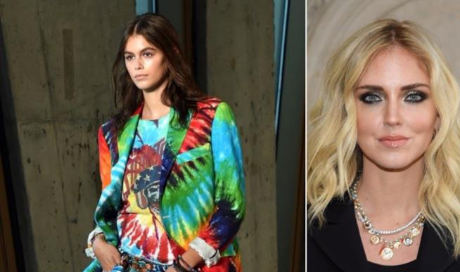 Il ritorno del Tie-Dye Kaia Gerber in passerella con un look Tie-dye
