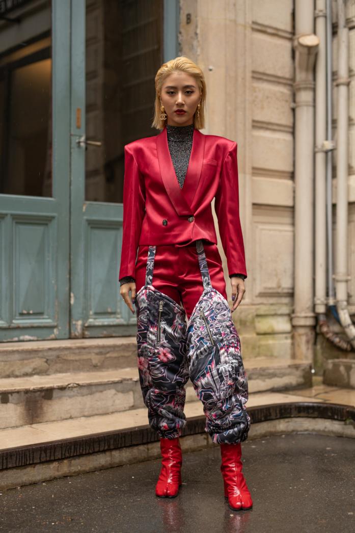 Stivali rossi Parigi Fashion Week 2019 Stivali rossi Parigi Fashion Week 2019