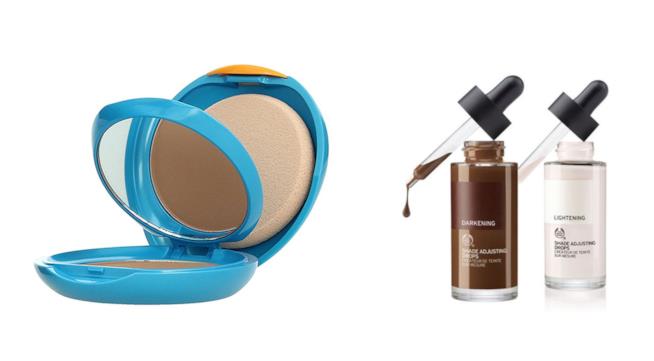 Shade Adjusting di Body Shop e fondotinta Shiseido Prodotti Shiseido e Body Shop per pelli abbronzate