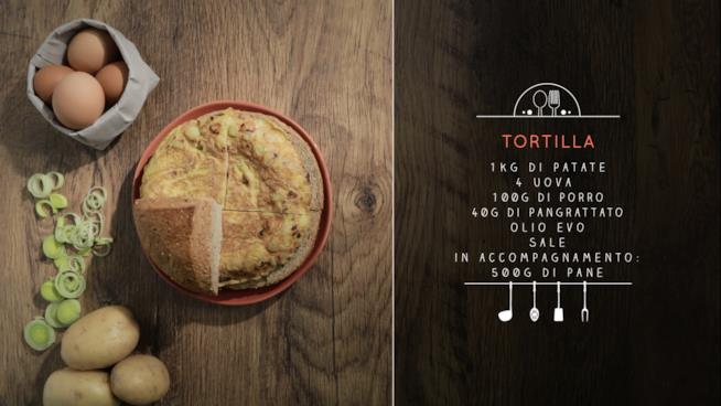 Tortilla di patate e porro Tortilla di patate