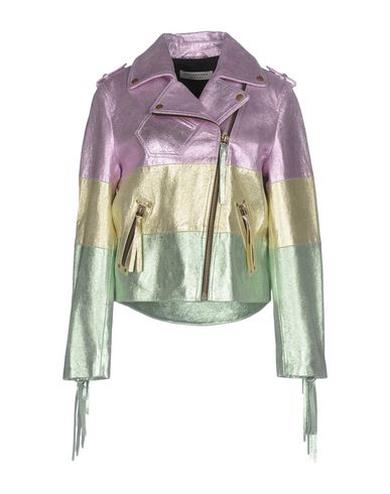 Giacca biker in pelle colori pastello