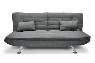 Divano letto clic clac in tessuto grigio