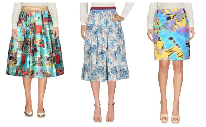 Gonne midi e corte con i paesaggi marini di moda per l'estate 2018 Le gonne a tema marino di tendenza per l'estate 2018