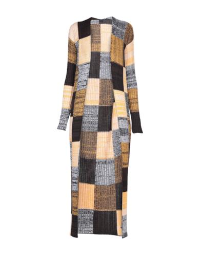 Cardigan lungo a quadretti
