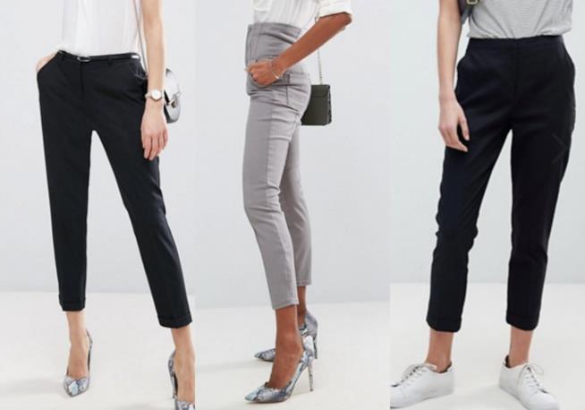 Pantaloni a sigaretta Pantaloni sigaretta e vita alta