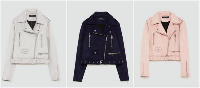 Giacche estate primavera 2018: le Giacche scamosciate Zara Collage di giacche scamosciate Zara