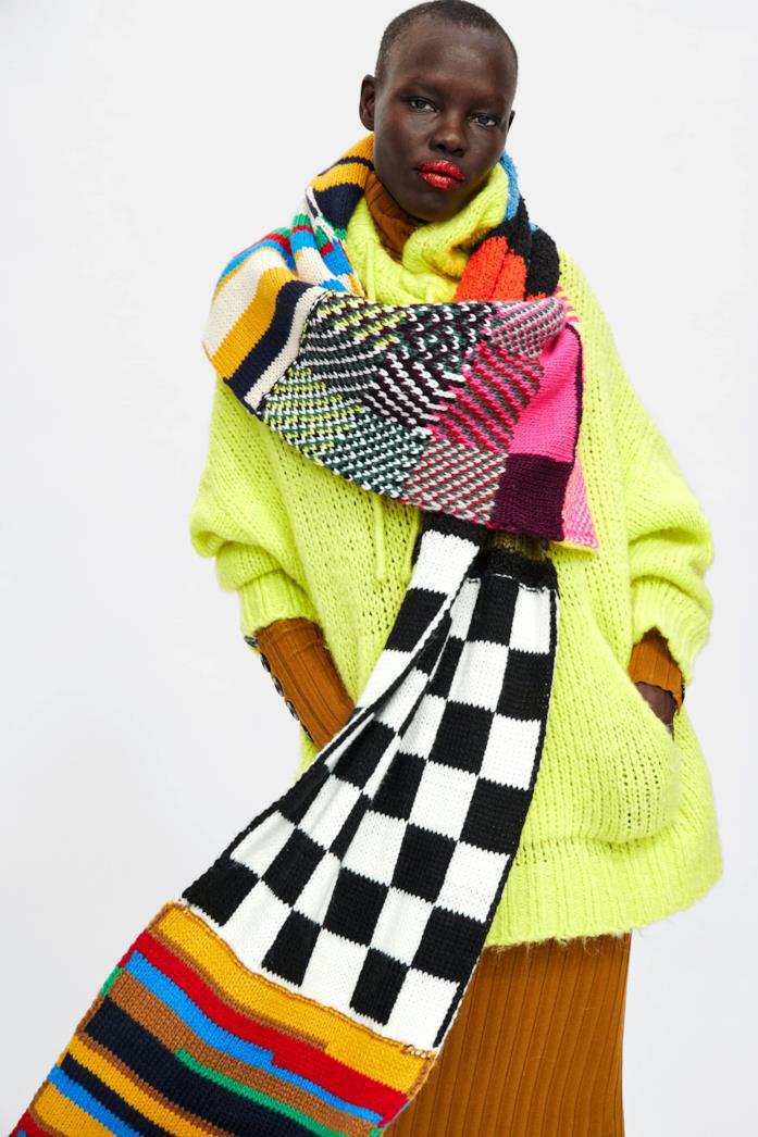 Sciarpa patchwork di Zara Sciarpa patchwork di Zara