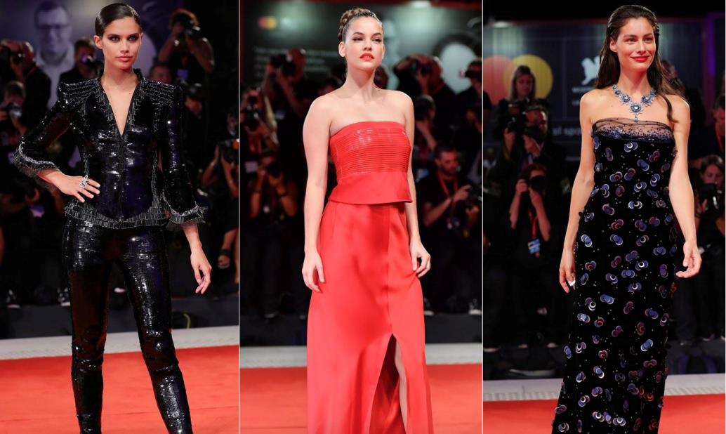 Collage red carpet Marica Pellegrinelli, Sara Sampaio e Barbara Palvin