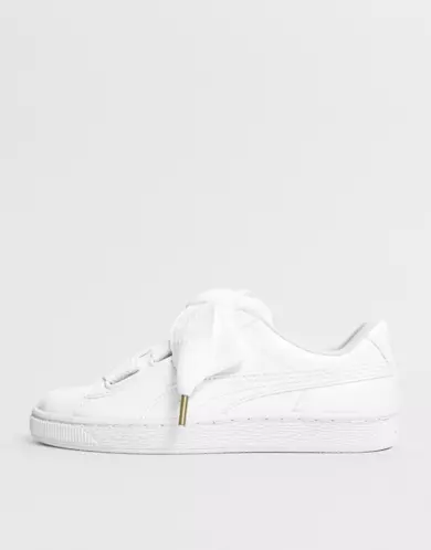 Sneakers bianche in vernice - Basket Heart