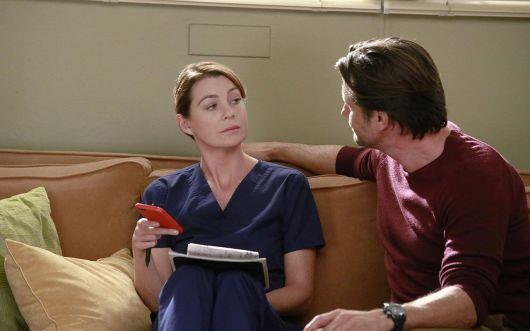 Meredith e Nathan in Grey's Anatomy 13 Ellen Pompeo e Martin Henderson in Grey's Anatomy 13