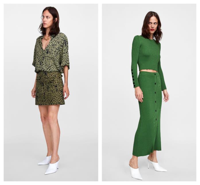 Gonne verde di tendenza per l'autunno inverno 2018-19 Verde, colore di moda sulle gonne autunno inverno 2018-19